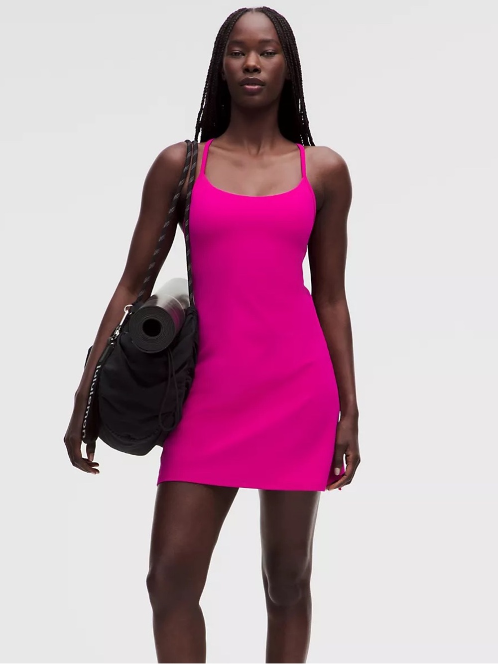 lululemon Small Flow Y Dress B/C in magenta